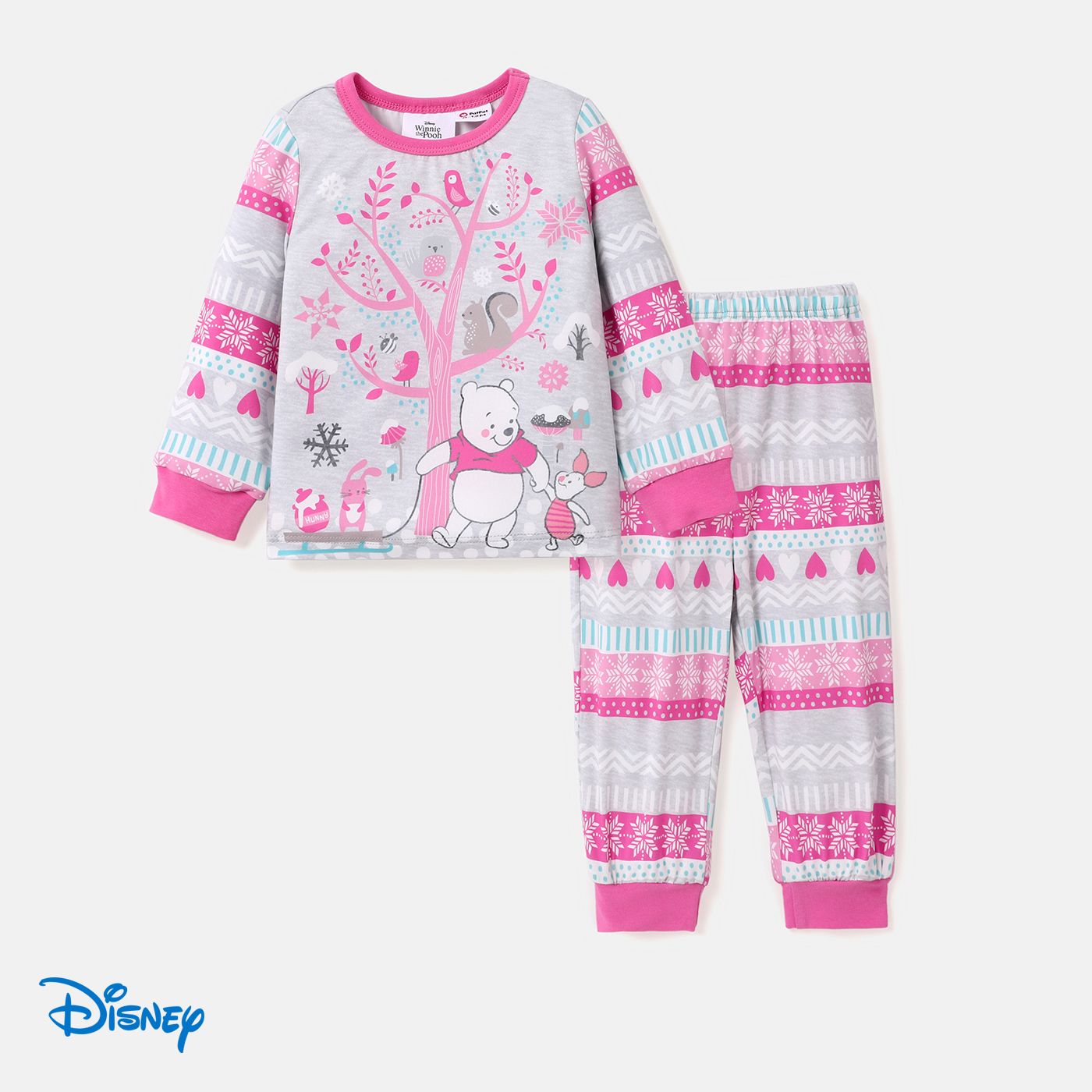 

Disney Winnie the Pooh Baby Girl/Boy 2pcs Character Print Long-sleeve Top and Pants Set