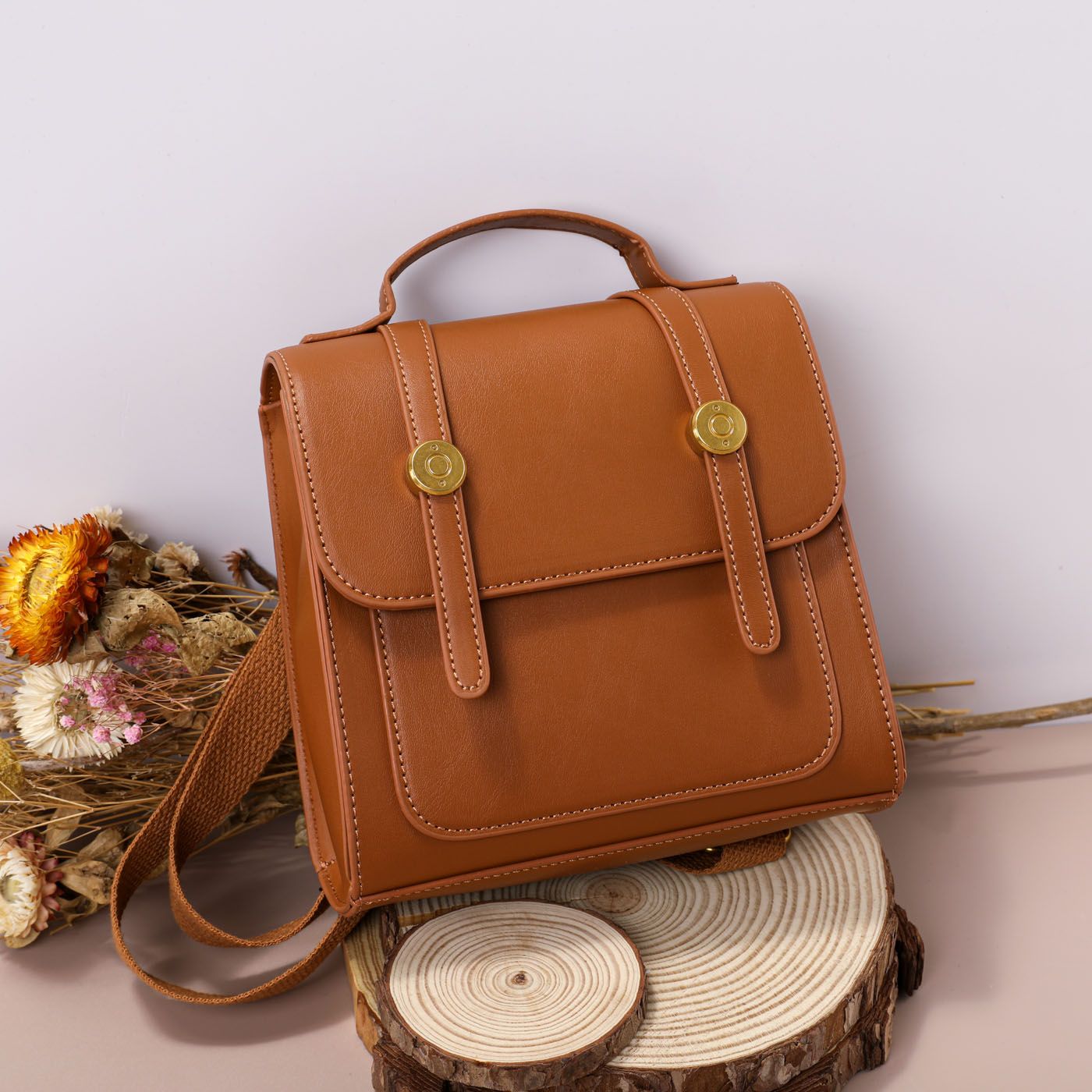 

Kid Solid Minimalist Flip Handbag Backpack