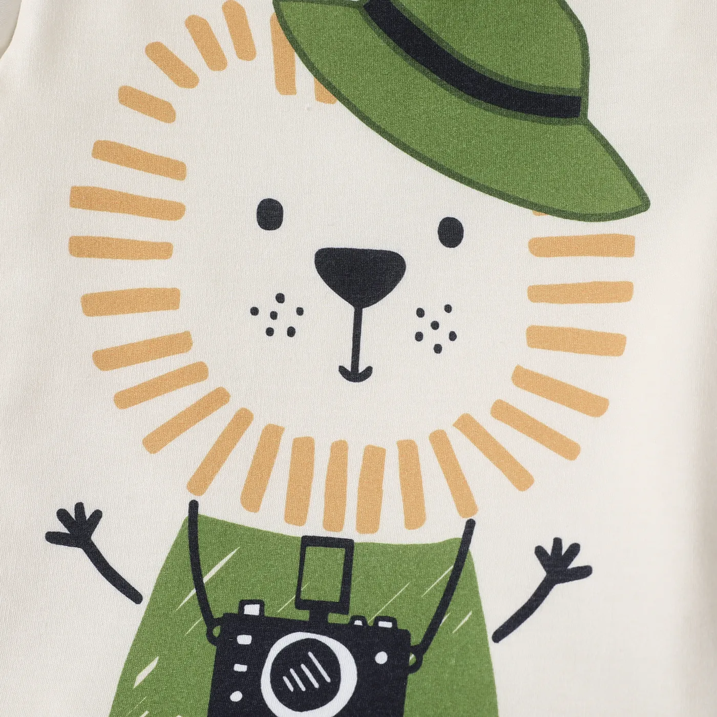 3 unidades Criança Menino Infantil Leão conjuntos de camisetas Exército Verde image 3