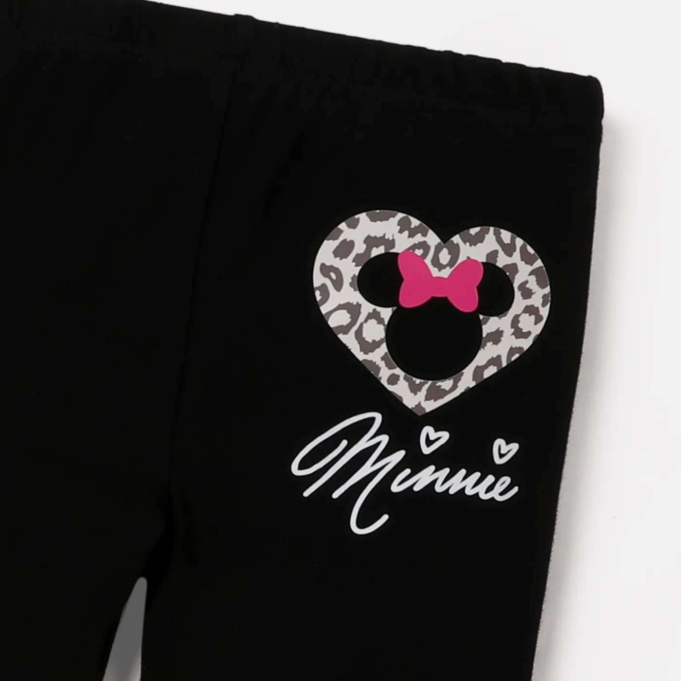 Disney Mickey and Friends Toddler/Kid Girl 2pcs Naia™ Leopard Character Print Flutter-sleeve Tee and Pants Set   image 4
