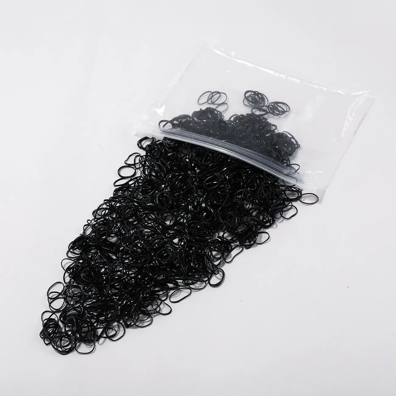 500 PCS/Pack Multicolor Hair Ties for Girls (Random inner bag) Black big image 1