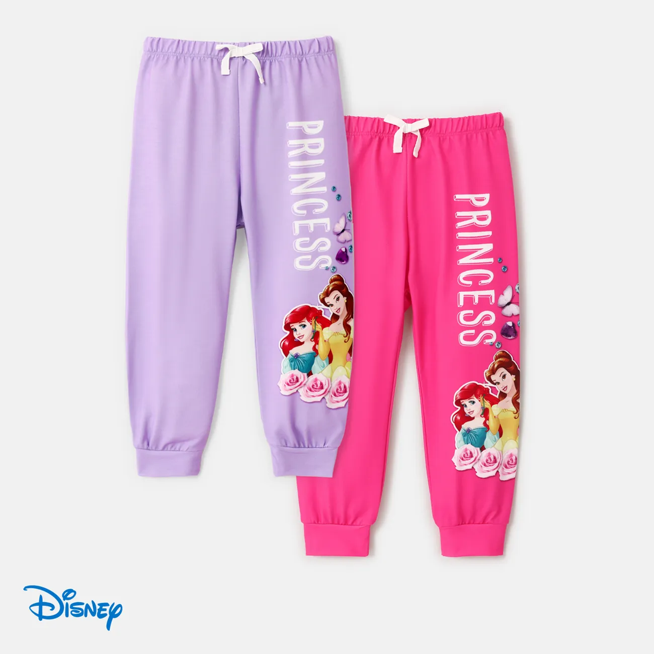 Disney Princess Toddler Girl Letter & Character Print Sweatpants Only CAD  $11.70 PatPat CA Mobile
