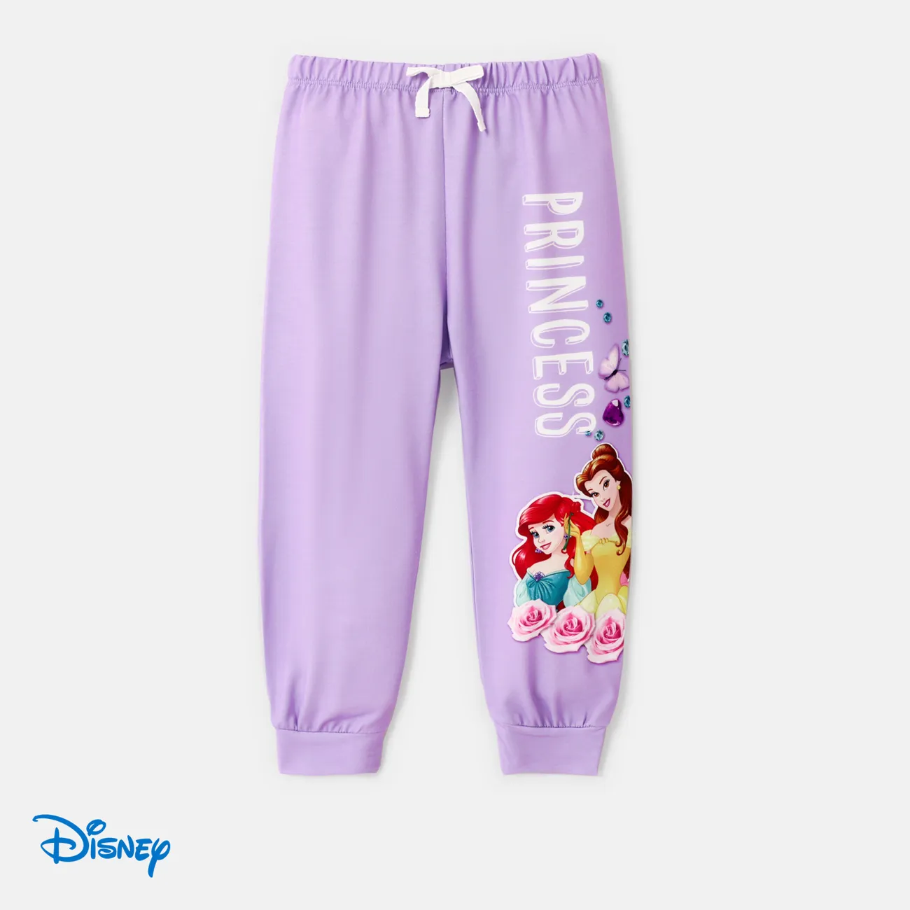 Disney Princess Toddler Girl Letter & Character Print Sweatpants Purple big image 1