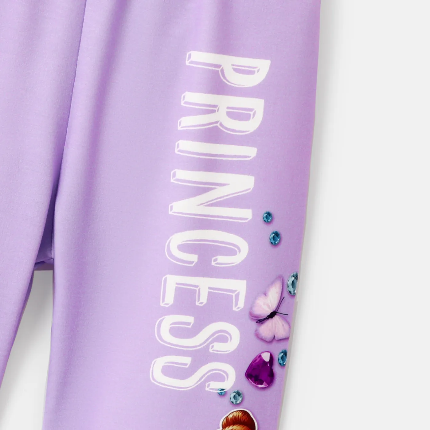 Disney Princess Toddler Girl Letter & Character Print Sweatpants  Purple image 5