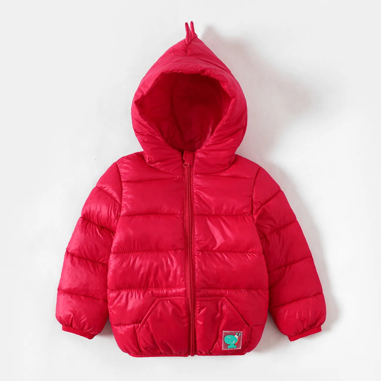 Niño pequeño / niña infantil 3D abrigo opaco Rojo big image 1