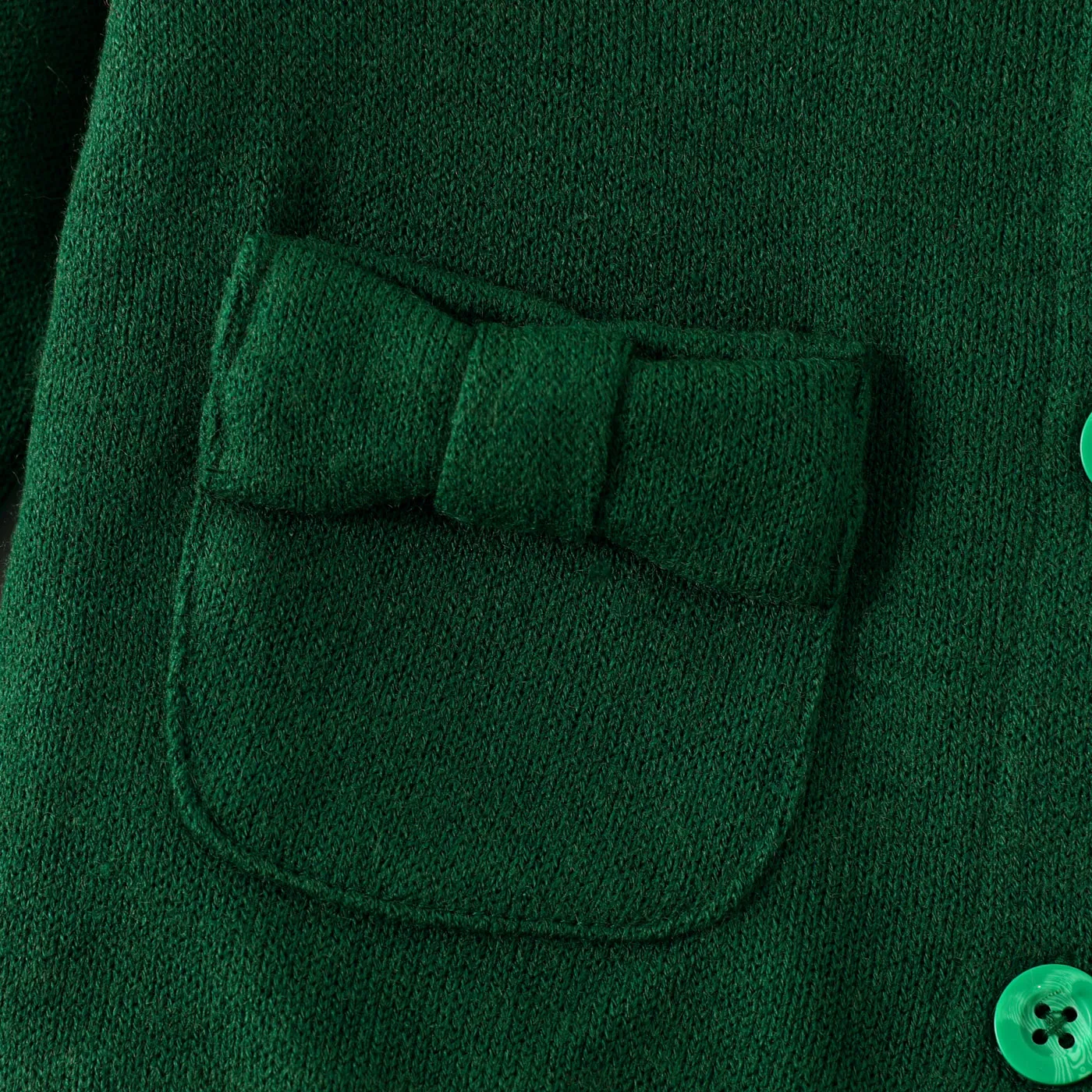 Toddler Girl School Uniform Ruffle Hem Button Up Jacket  Green image 6