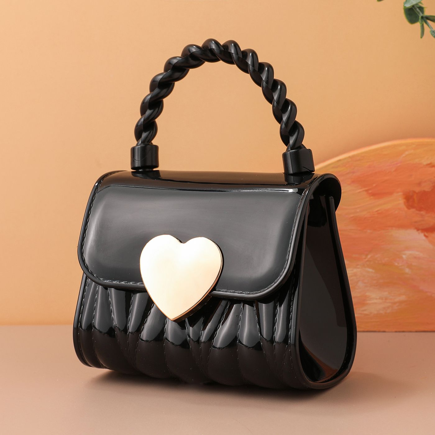 

Toddler/Kid Mini Heart Pattern Handbag Crossbody Bag Jelly Bag
