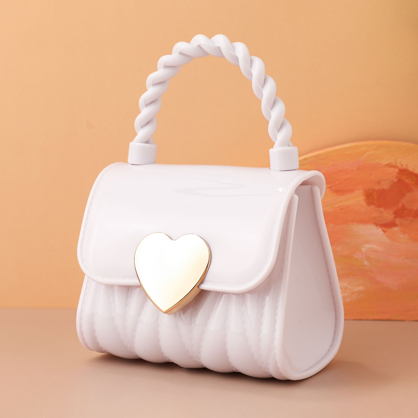Toddler / Kid Mini Heart Pattern Handbag Crossbody Bag Jelly Bag
