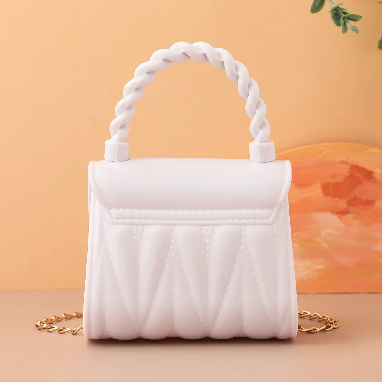 Toddler/Kid Mini Heart Pattern Handbag Crossbody Bag Jelly Bag White big image 1