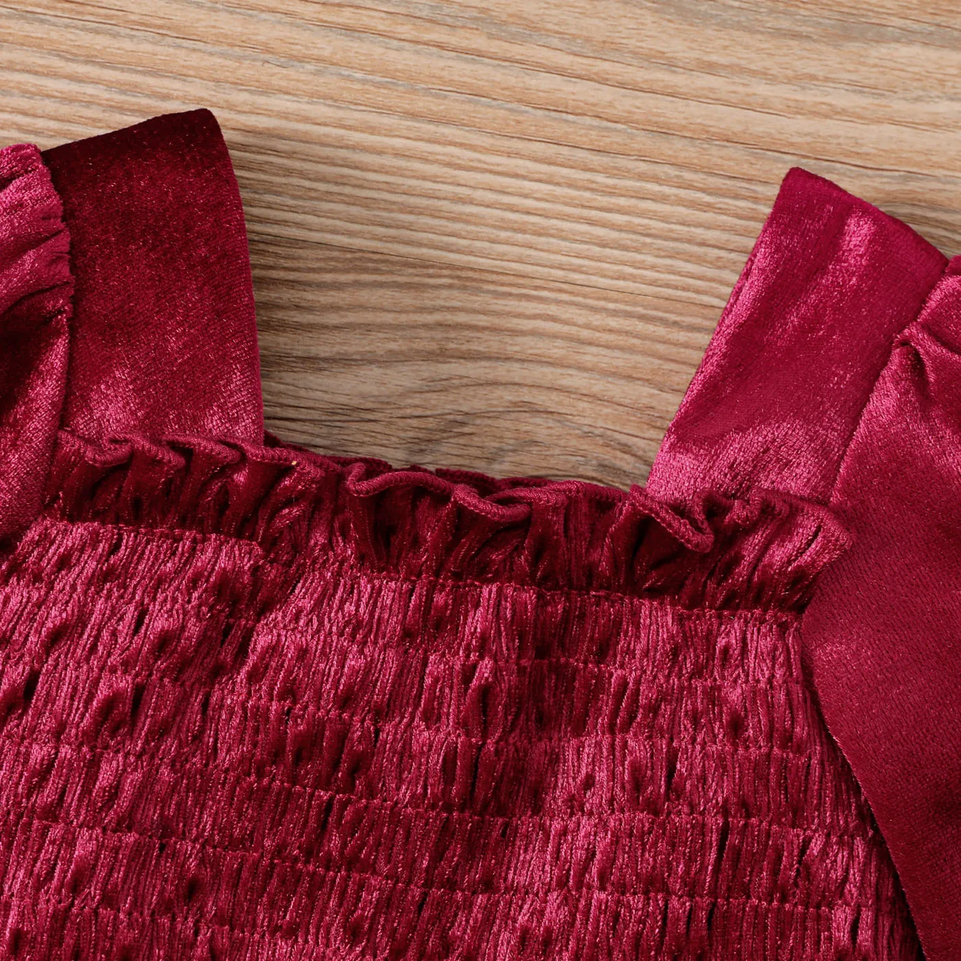 Baby Girl Classic Solid Color Long Sleeve Dress Set  image 3