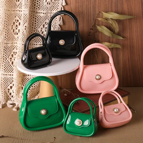 Pearl Magnetic Buckle Chain Jelly Crossbody  Bag for Mom and Me