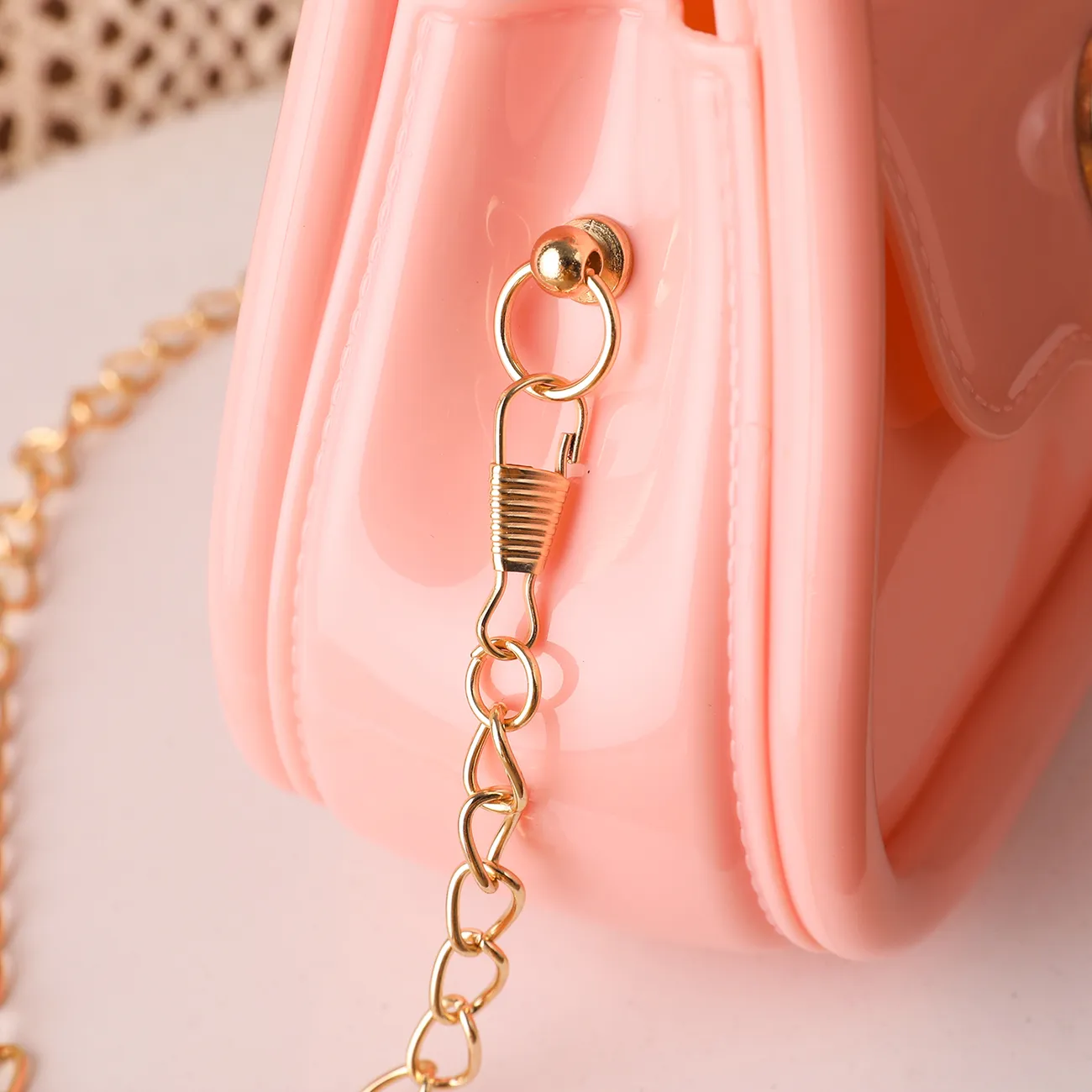 Pearl Magnetic Buckle Chain Jelly Crossbody  Bag for Mom and Me Pink big image 1