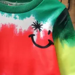 Toddler Boy Novelty Face Print Tie Dye Pullover Sweatshirt    image 5