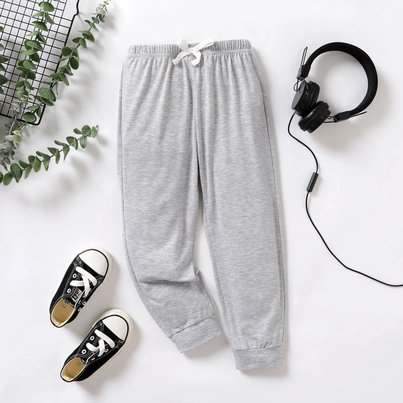 Toddler Boy Solid Calças Casuais  meio