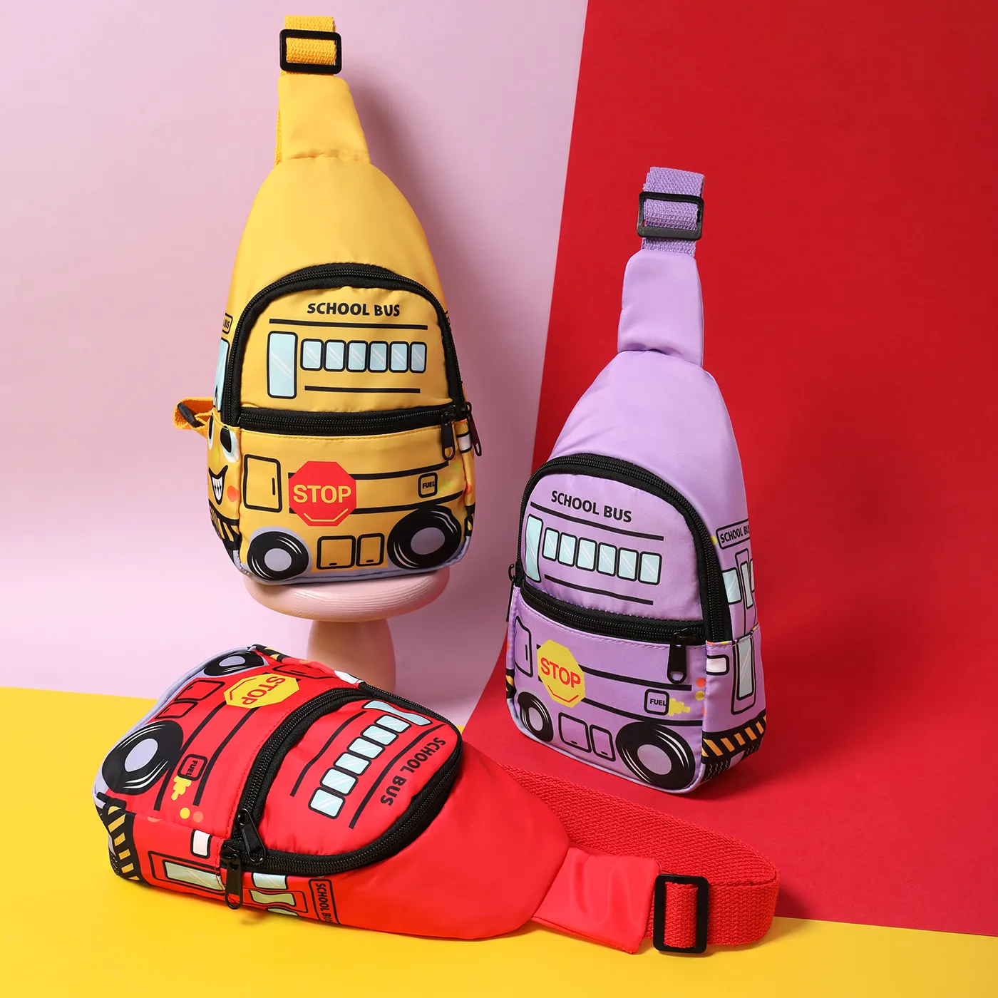 Toddler/Kid Little Bus Print Chest Bag  image 6