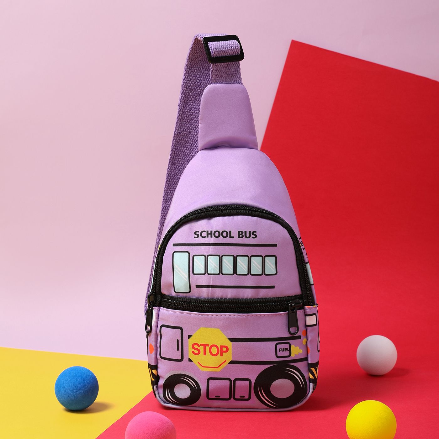 Toddler/Kid Little Bus Print Chest Bag