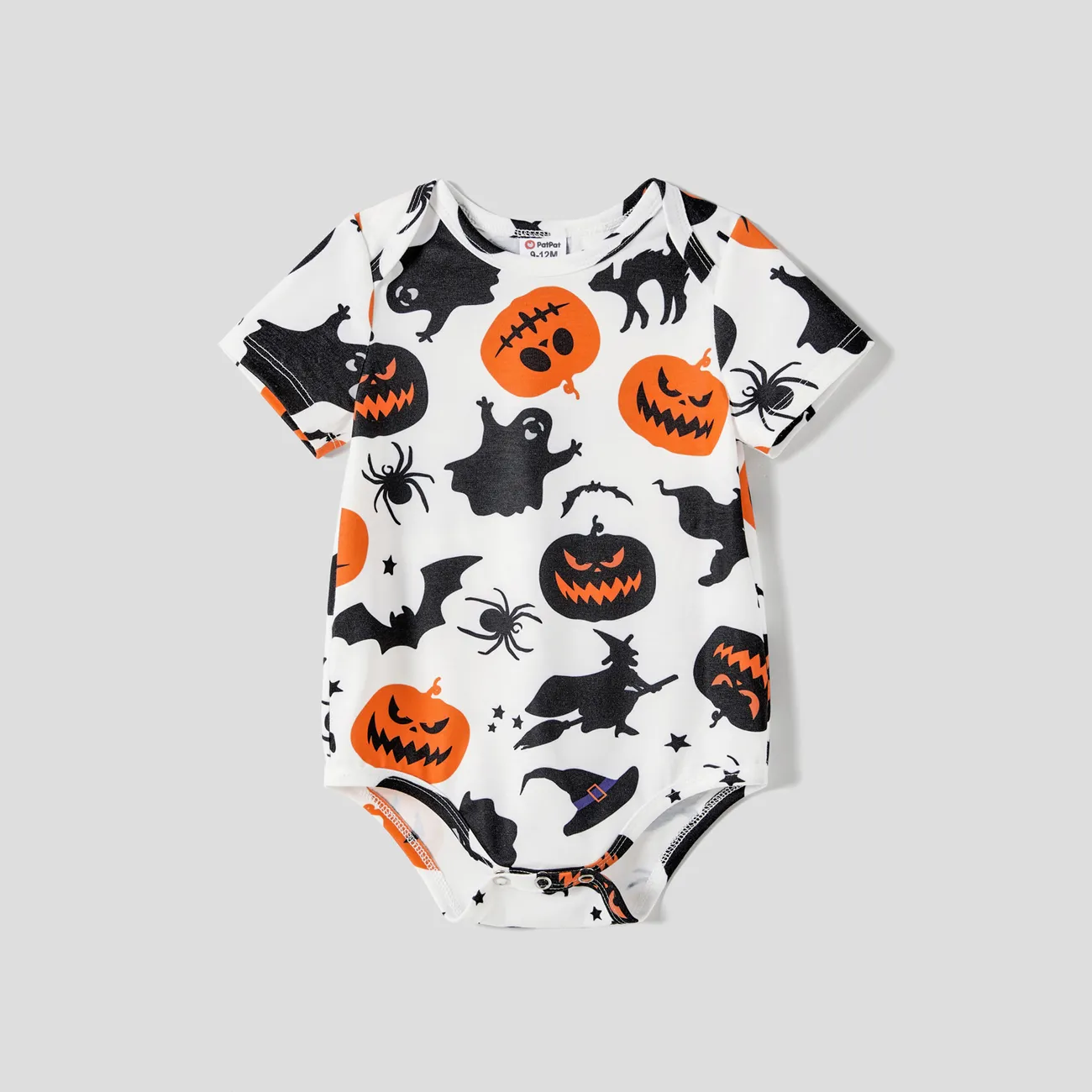 Halloween Baby Boy/girl Cotton Batwing Sleeve Pumpkin & Letter Print  Jumpsuit With Hat Set - Temu Poland