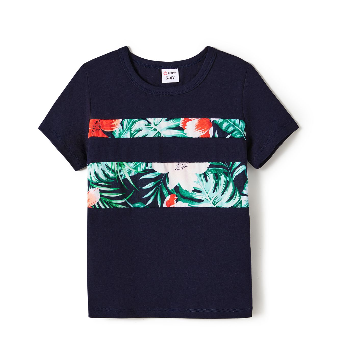 

Family Matching Allover Floral Print Belted Dress and Short-sleeve Tee Sets