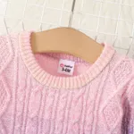 Baby Girl Texture Tie-dye Long-sleeve Sweater   image 3