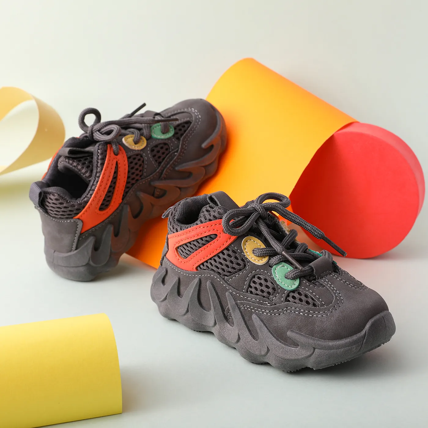 Toddler/Kid Breathable Lightweight Sports Shoes Black big image 1