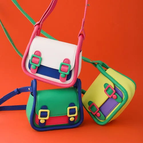Toddler/Kid Colorblock Flip Shoulder Bag Crossbody Bag