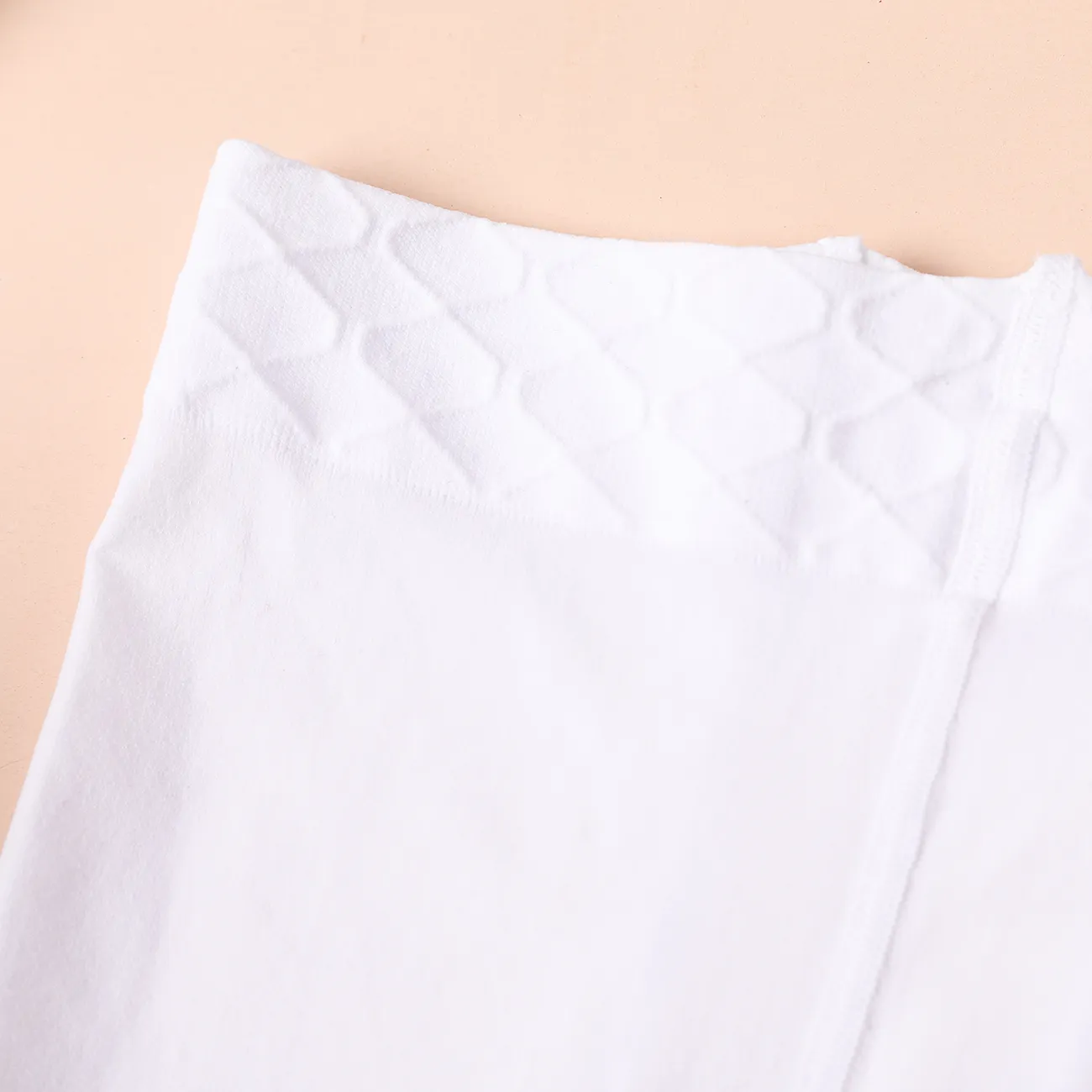 Meias-calças sólidas para crianças e crianças Branco big image 1