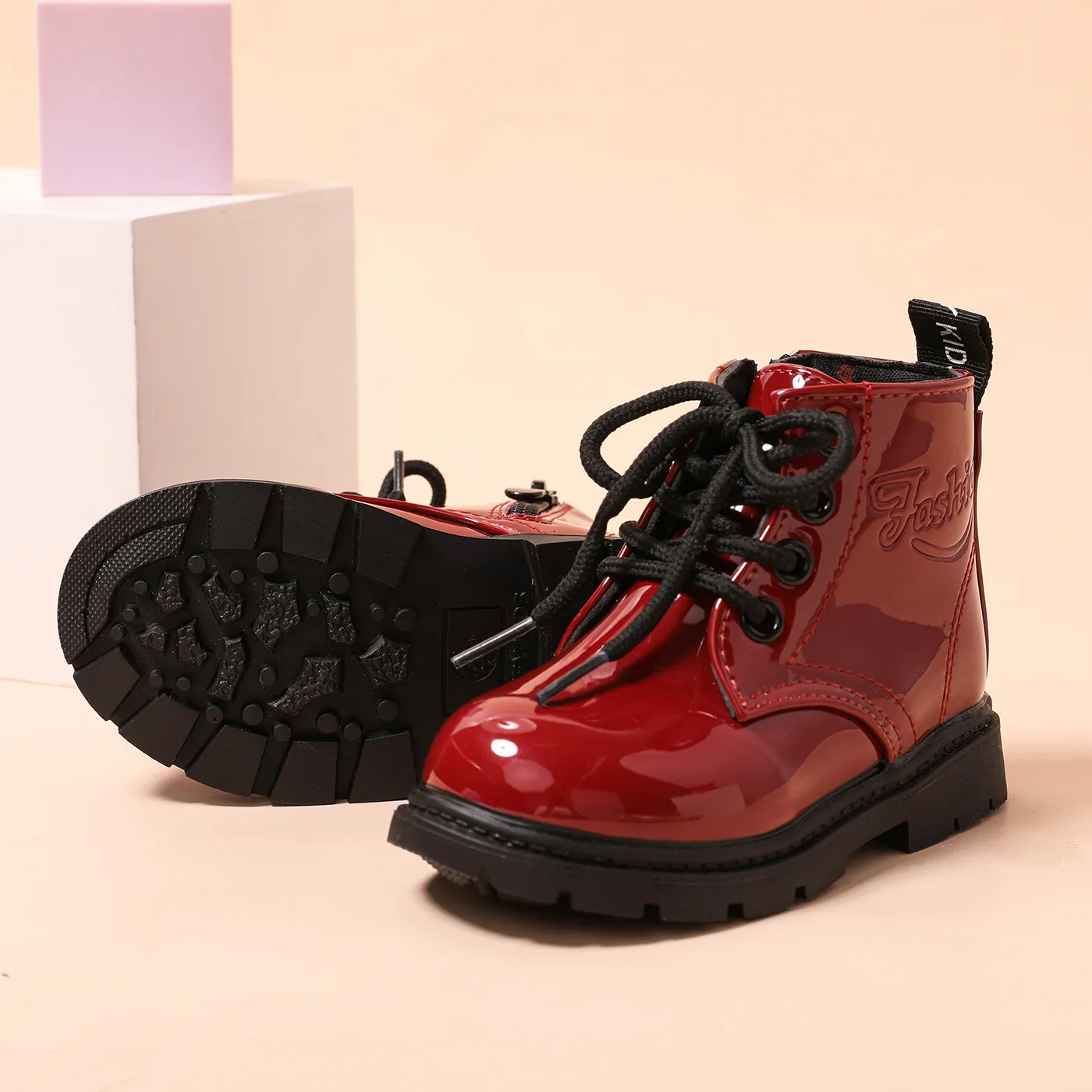 Toddler/Kid Solid Letter Pattern Casual Boots  image 4
