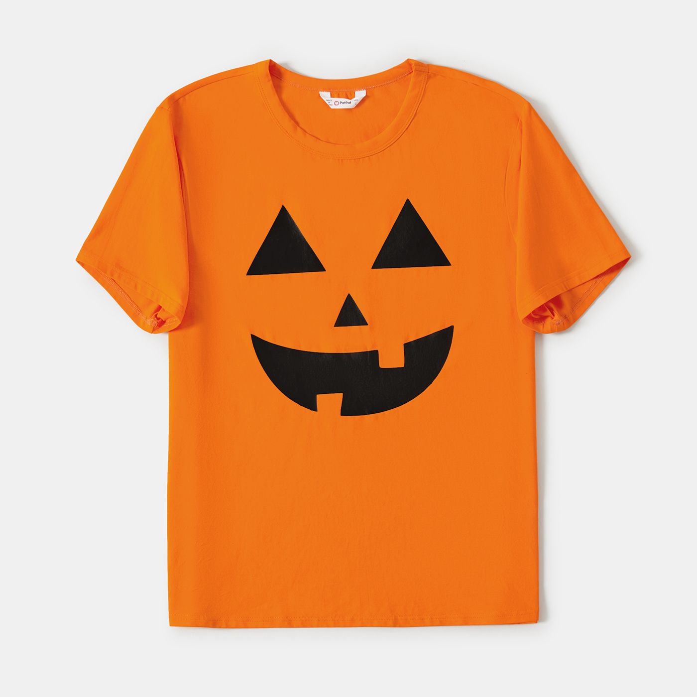 

Family Matching Orange Spooky Print Dresses And Tops Sets