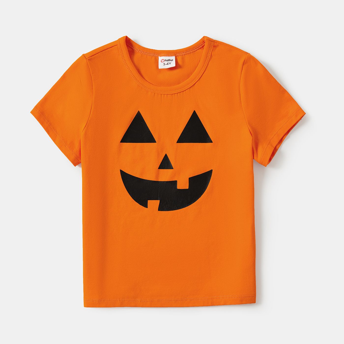 

Family Matching Orange Spooky Print Dresses And Tops Sets
