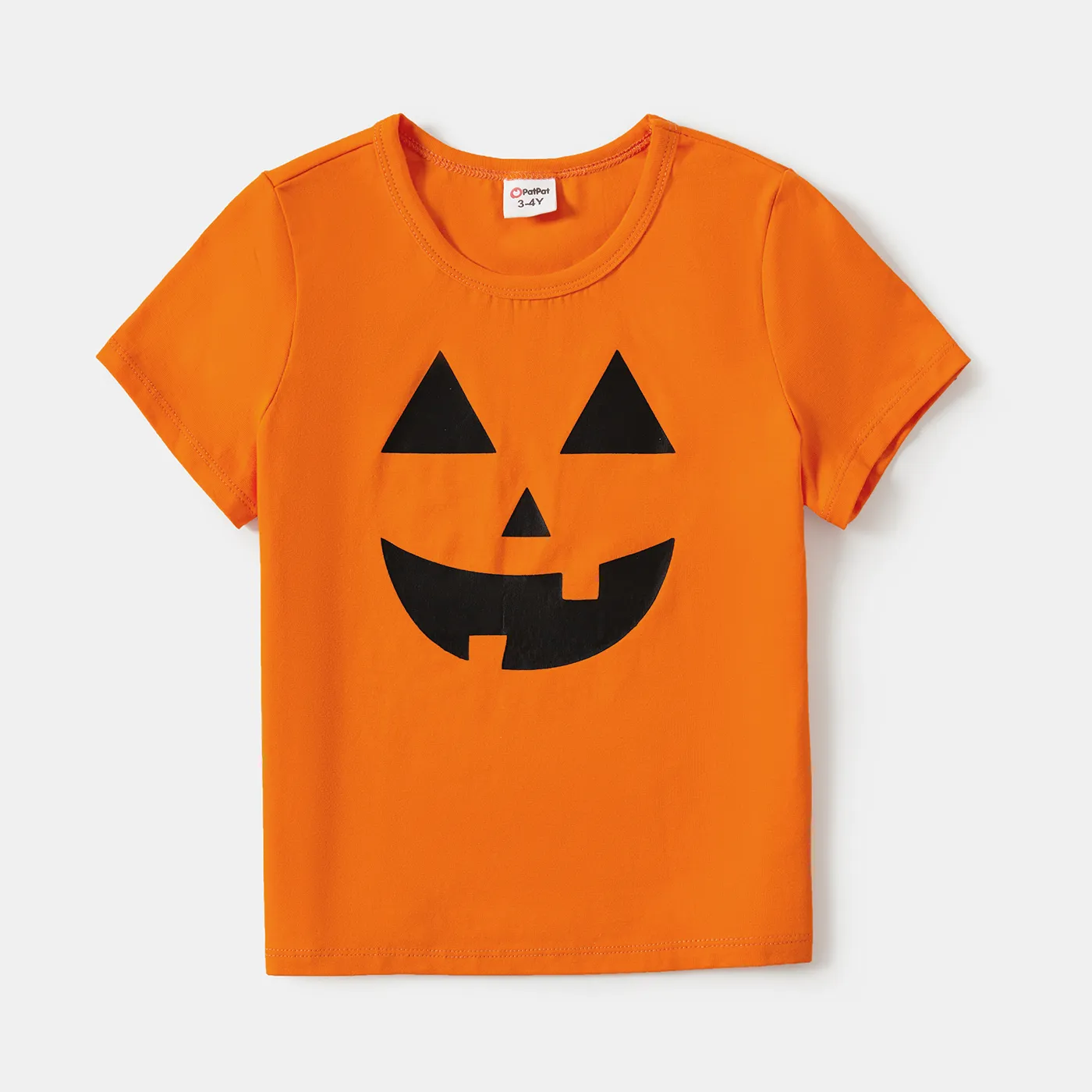 Family Matching Orange Spooky Print Dresses And Tops Sets
 Orange image 6