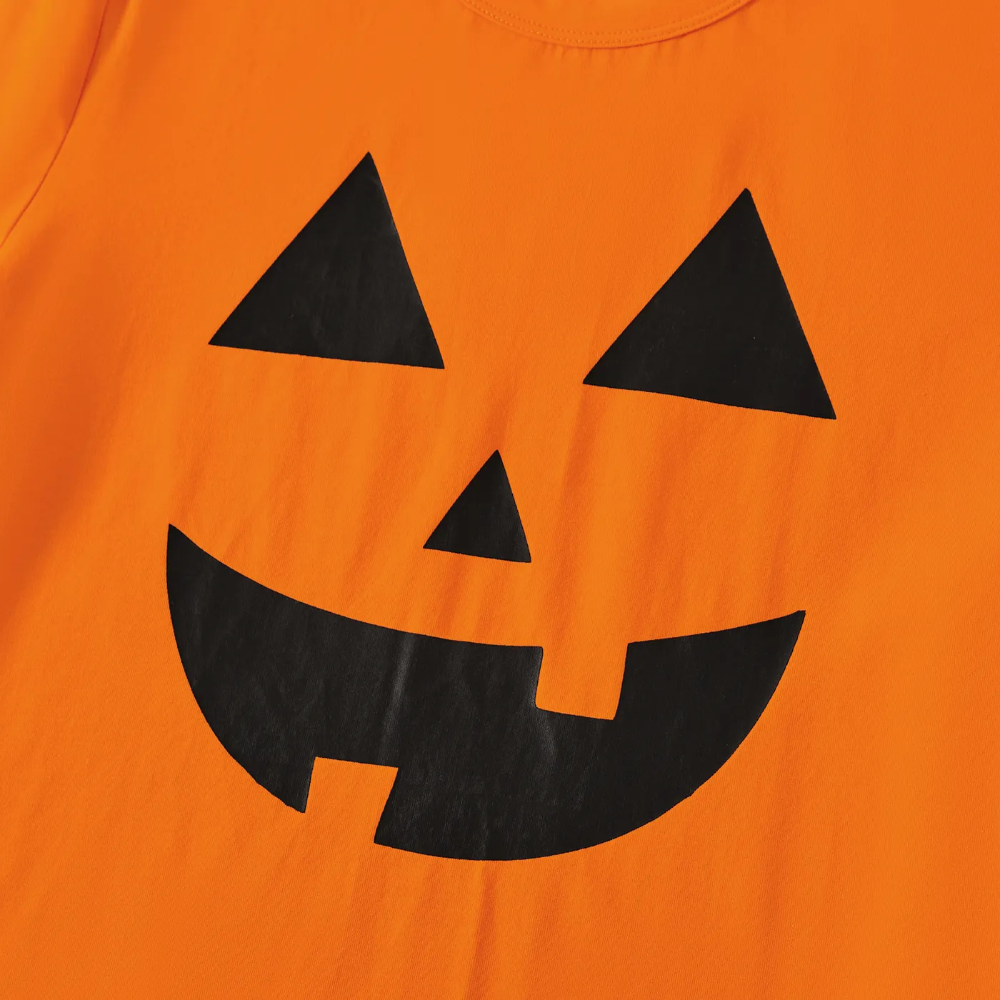 Family Matching Orange Spooky Print Dresses And Tops Sets
 Orange image 4