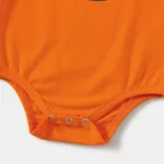 Family Matching Orange Spooky Print Dresses And Tops Sets
 Orange image 5