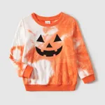 Halloween Family Matching Pumpkin Print Long-sleeve Tie-dyed Sweatshirts  image 5