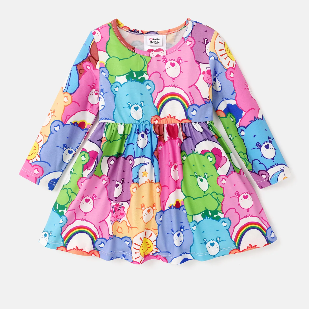Care Bears Baby/Toddler Girl Naia™ Character Print Long-sleeve Dress  Multi-color big image 1