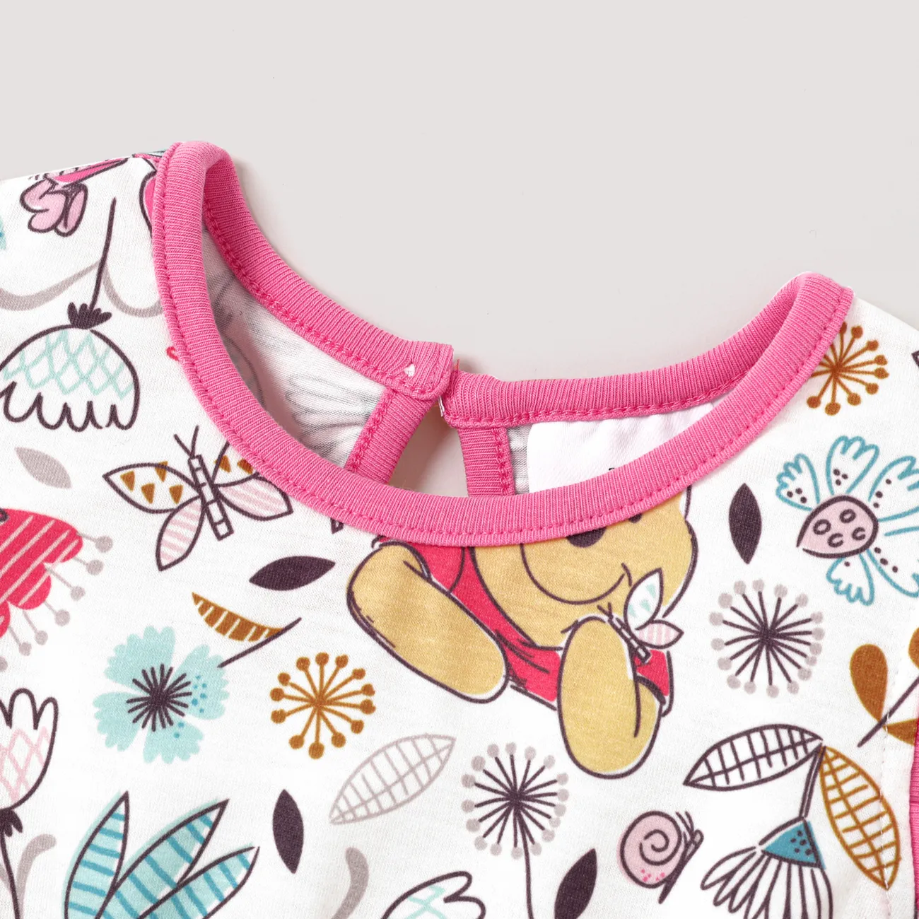 Disney Winnie the Pooh 2件 嬰兒 女 喇叭袖 童趣 長袖 嬰兒套裝 彩色 big image 1