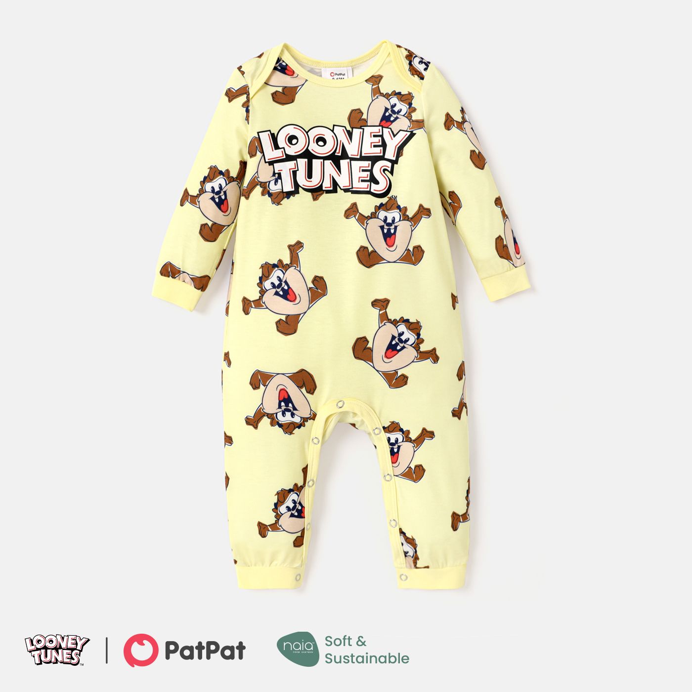 

Looney Tunes Baby Girl/Boy Naia™ Character & Letter Print Long-sleeve Jumpsuit