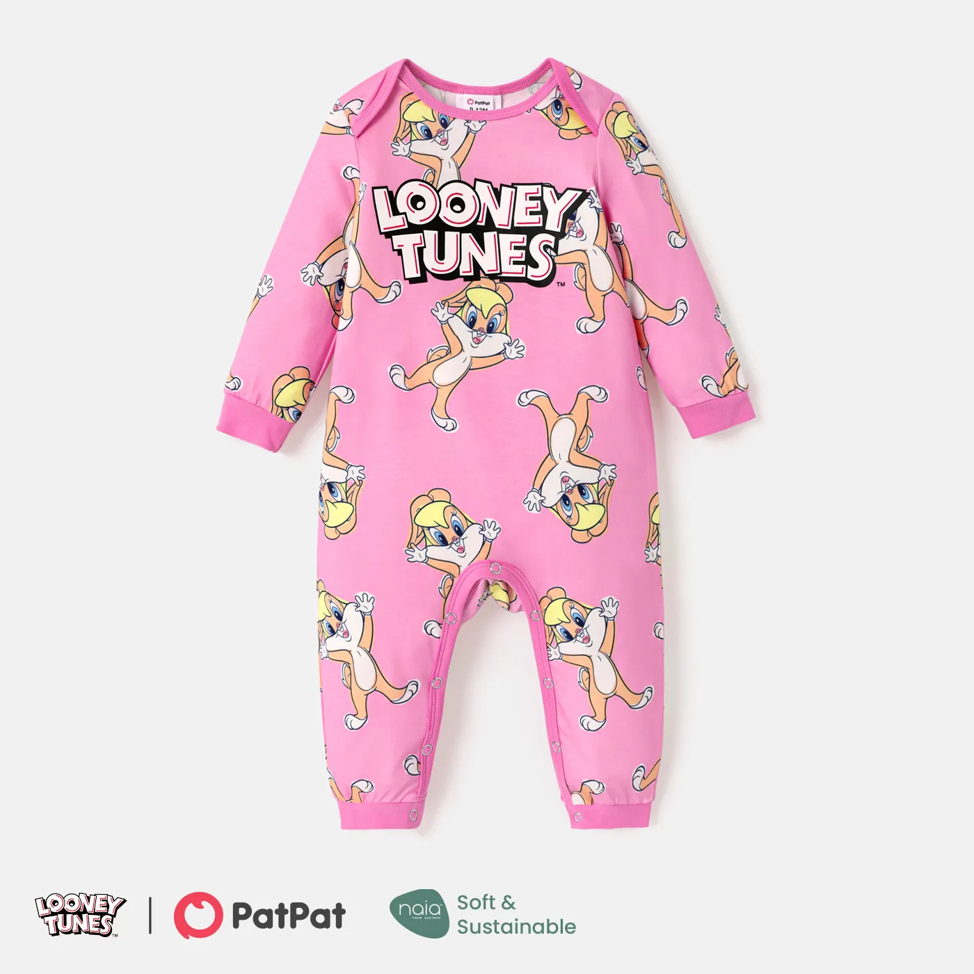 Looney Tunes قطعة واحدة مواليد للجنسين كم طويل نقش حيوانات زهري
