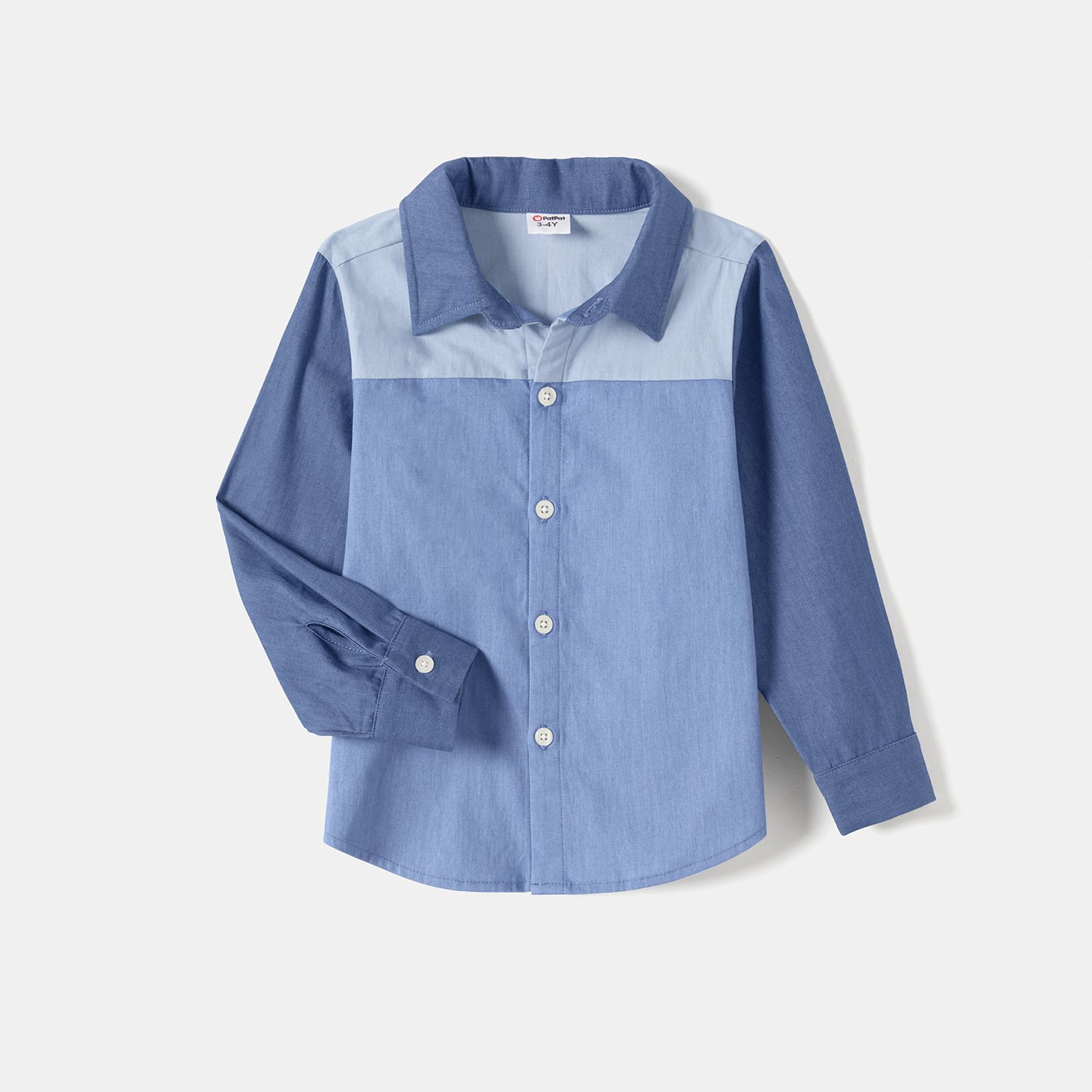 Family Matching Denim Belted High Low Hem Belted Dresses And Long-sleeve Tops Sets