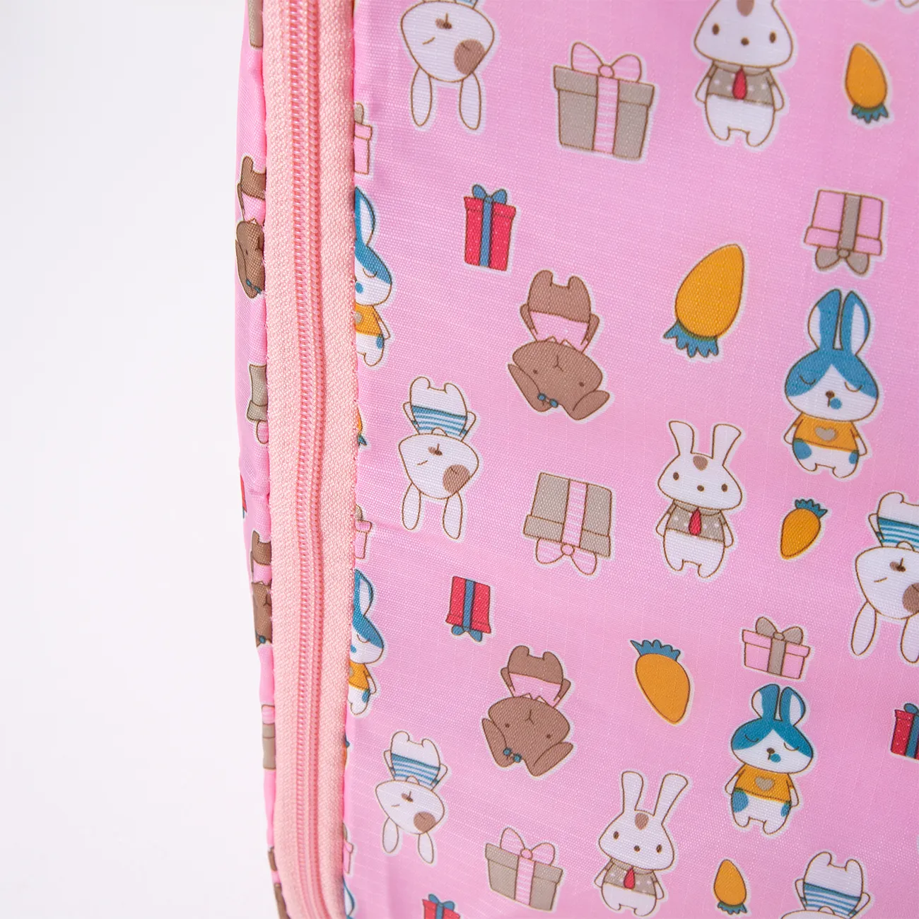 3pcs Cloth Storage Organize Bag 210D Foldable Waterproof Oxford Fabric Shell Light Pink big image 1