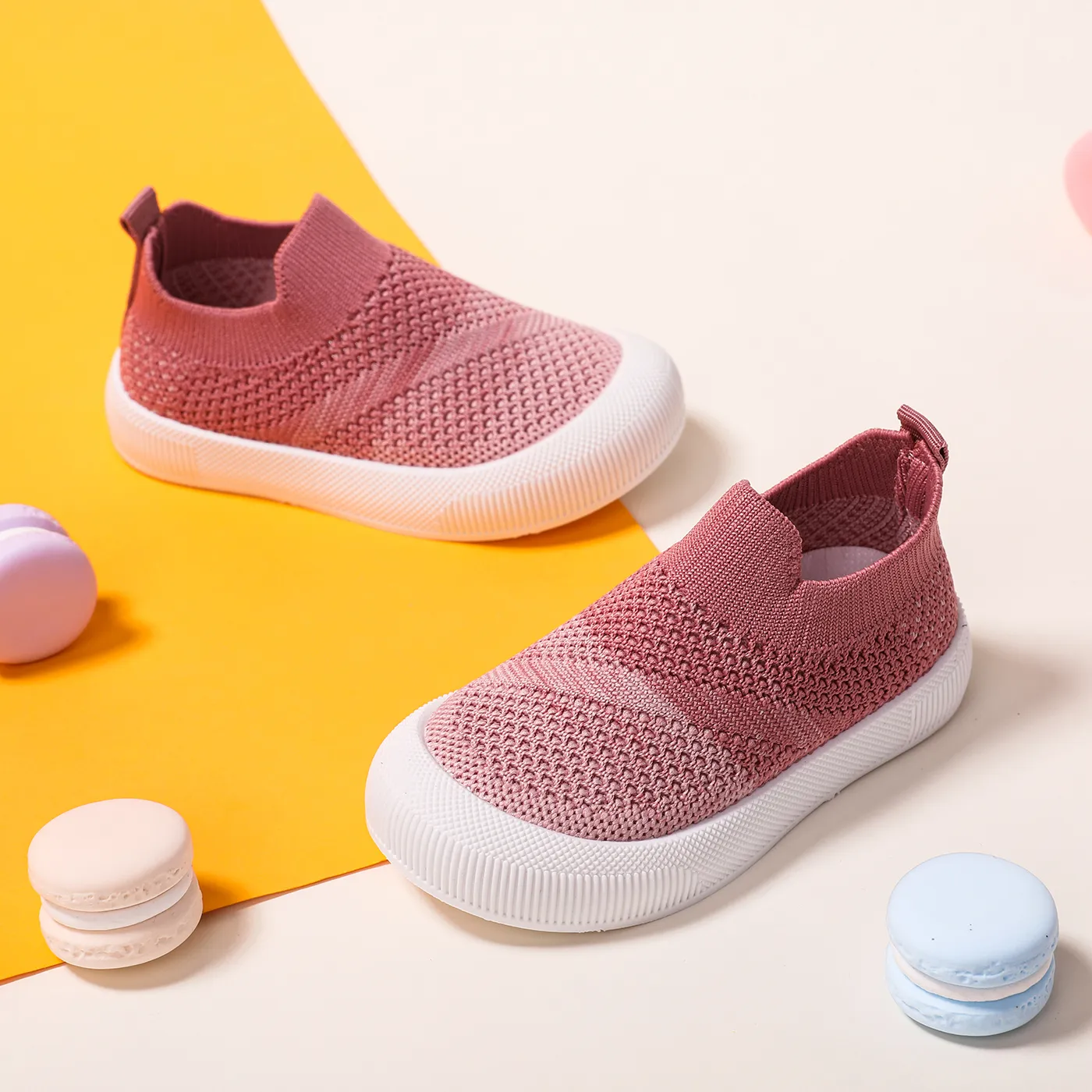 Toddler/Kid Basic Gradient Breathable Sports Shoes Pink big image 1