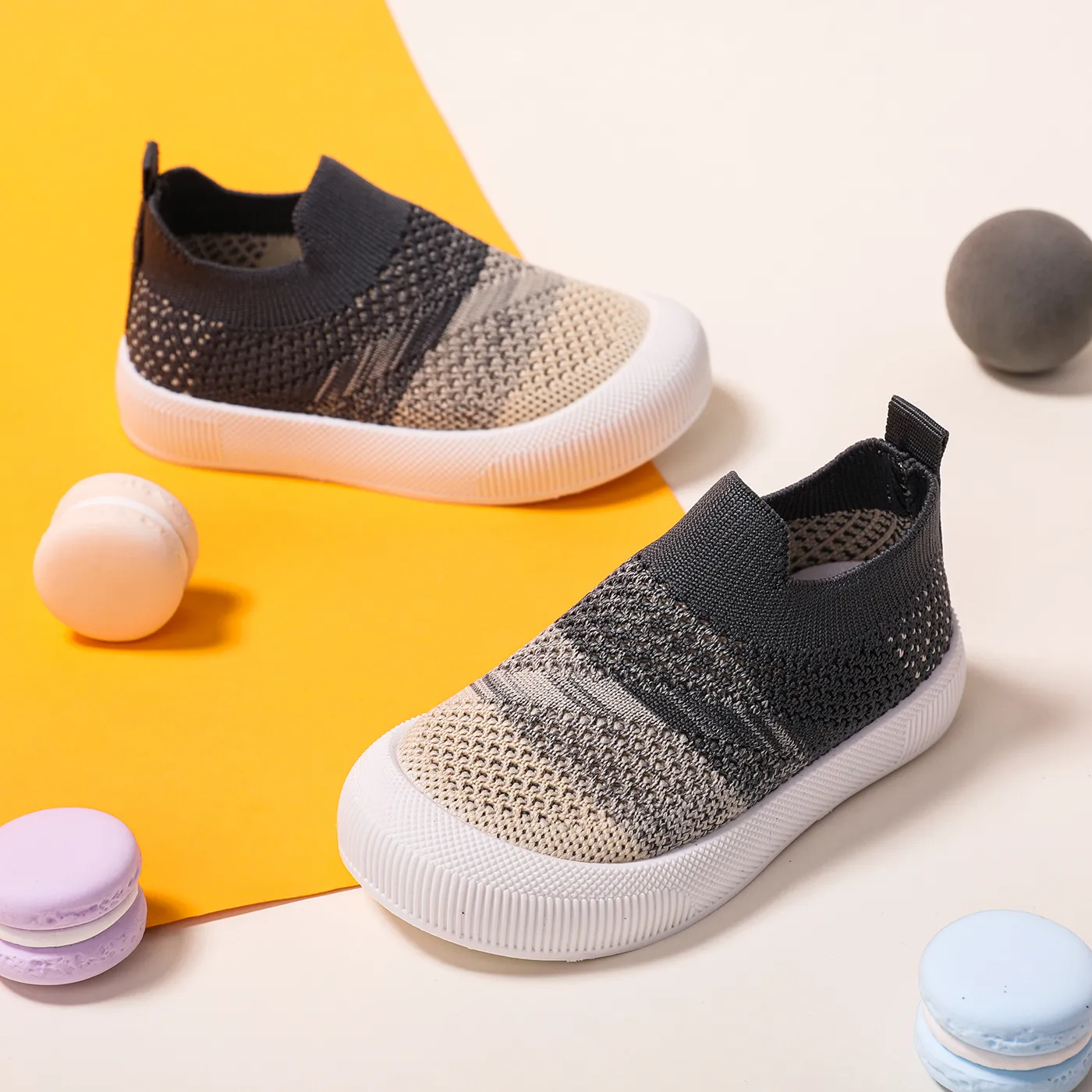 Toddler/Kid Basic Gradient Breathable Sports Shoes Grey