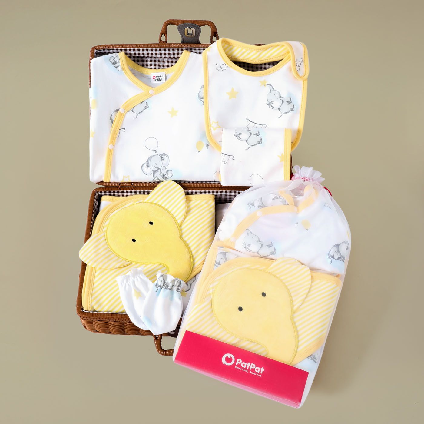 5pcs Baby Boy / Girl 100% Cotton Gift Box Set