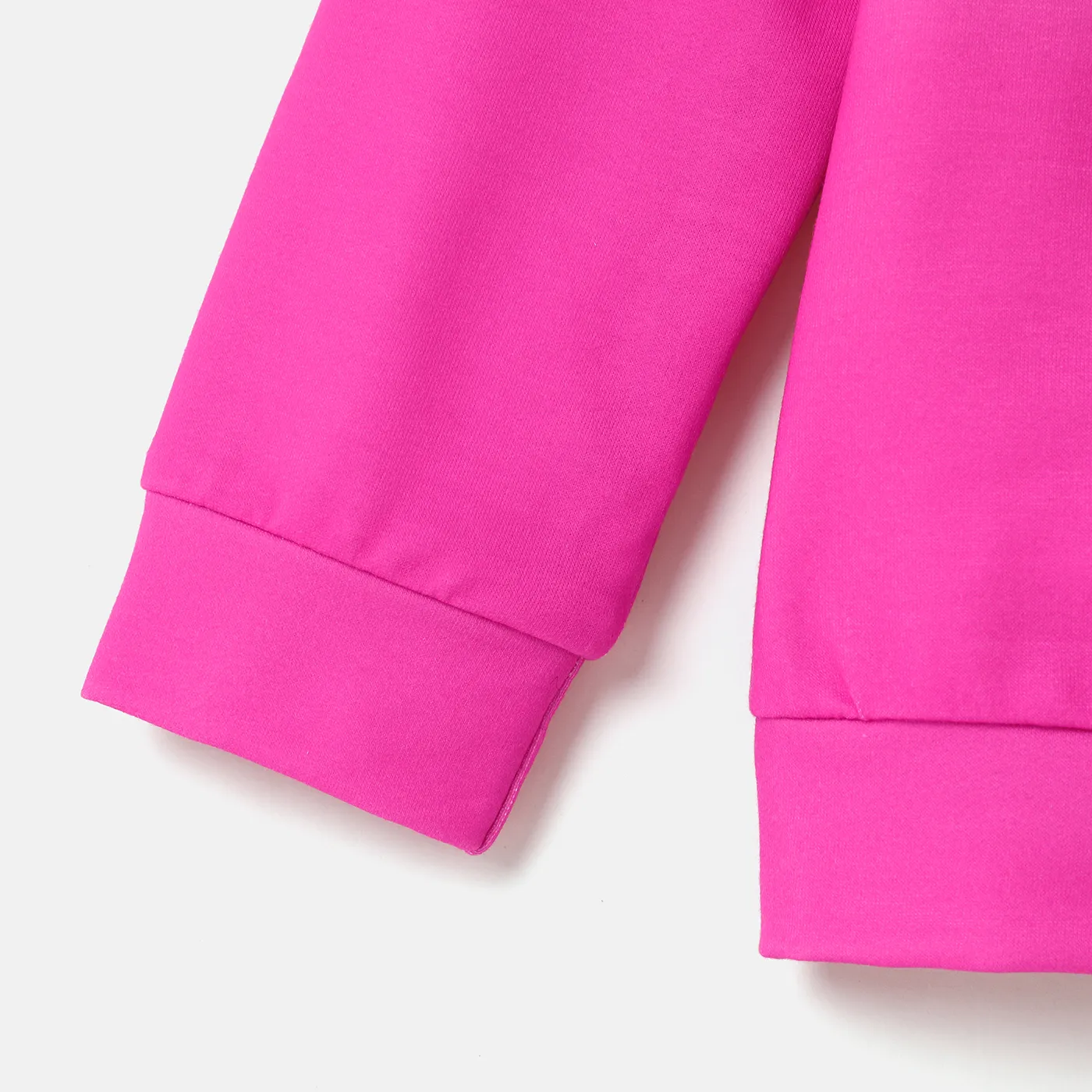 Barbie Kid Girl 2pcs Letter Print Colorblock Long-sleeve Top and Pants Set  PINK-1 image 3