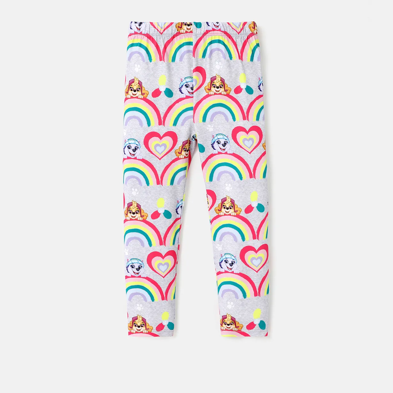 PAW Patrol Toddler Girl Character Rainbow Print Leggings  Flecked Grey big image 1