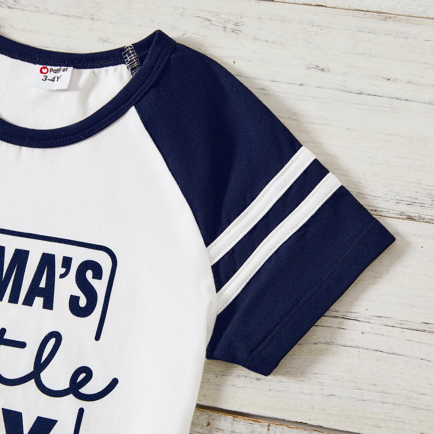 Sibling Matching School Cotton Letters Print Short-sleeve Tops  image 4