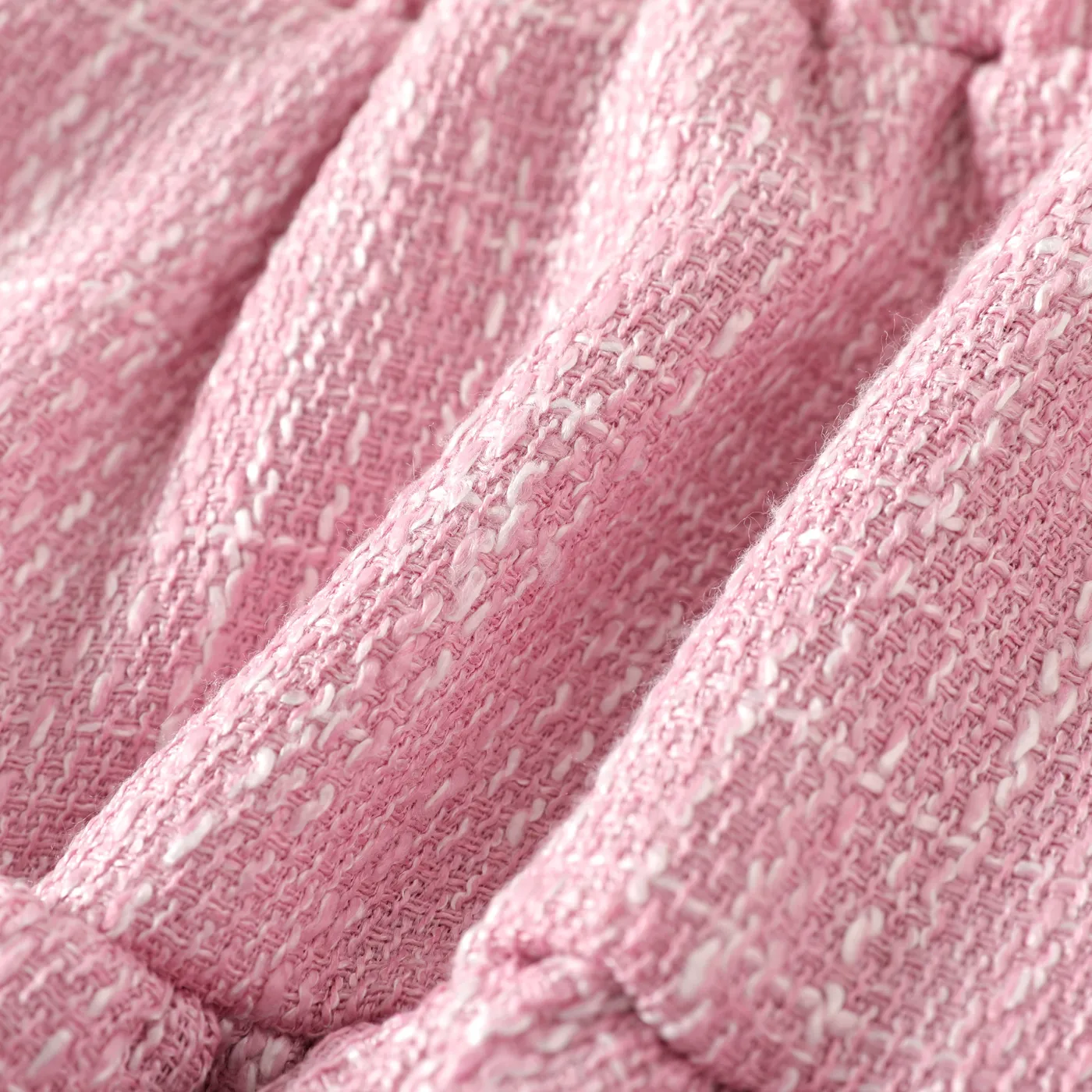 2pcs Baby Girl Sweet Solid Color Long Sleeve Skirt Set Pink image 6