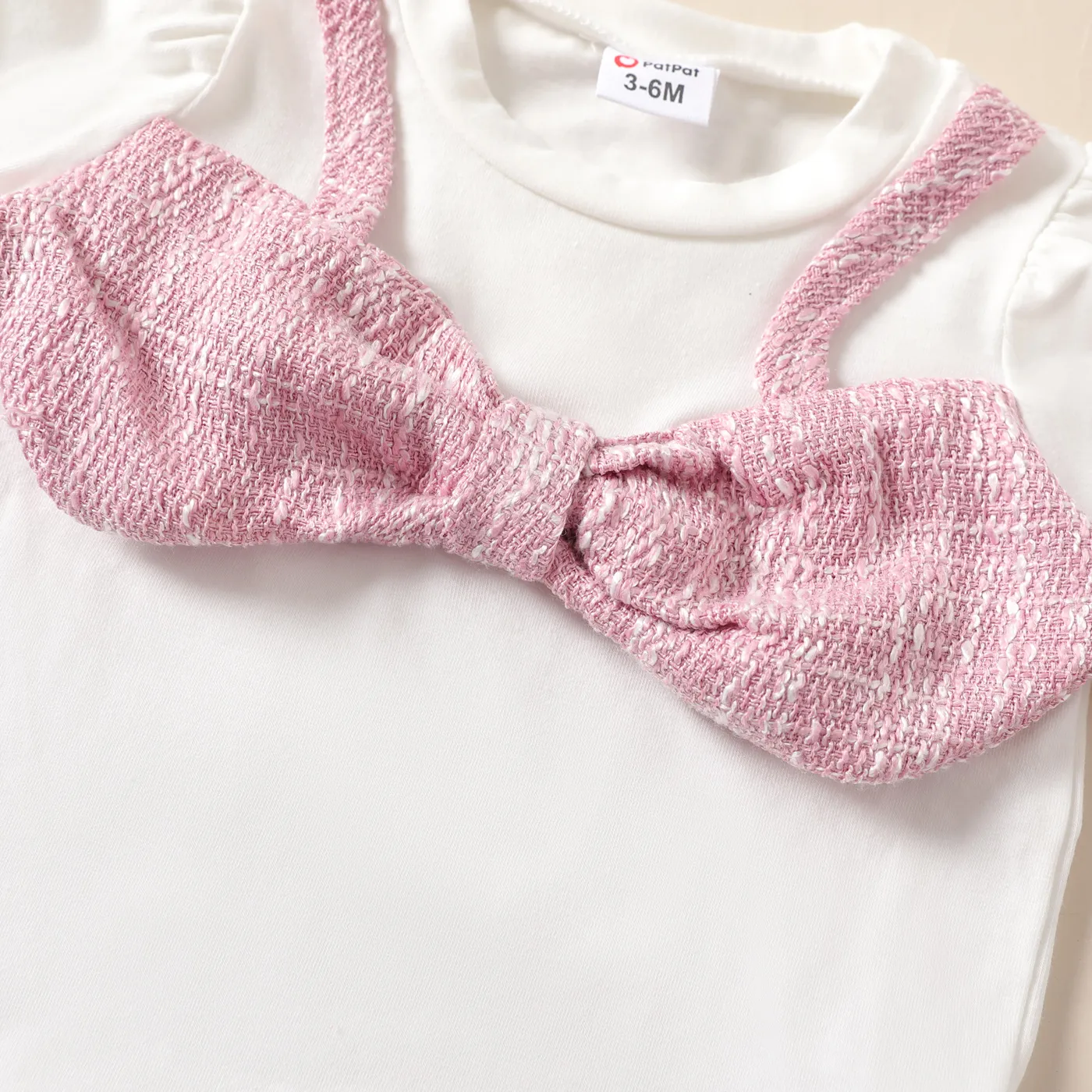 2pcs Baby Girl Sweet Solid Color Long Sleeve Skirt Set Pink image 4