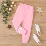 Kid Girl Letters Graphic Casual Pants Pink