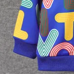 2pcs Baby Boy Allover Letters Print Long-sleeve Sweatshirt and Pants Set  image 4