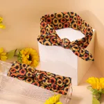 2-pack Allover Floral Print Knot Headbands for Mom and Me Yellow